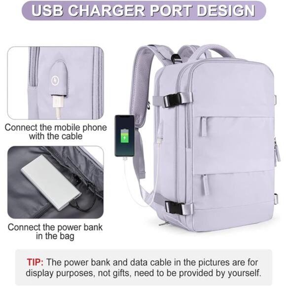 Carry On Backpack Flight Approved Personal Item Travel Backpack For Women - Picture 6 of 7